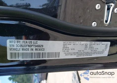 2023 Jeep Compass Latitude Lux Fwd from USA, damaged, VIN 3C4NJDFN0PT546629